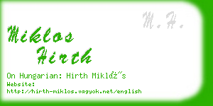 miklos hirth business card